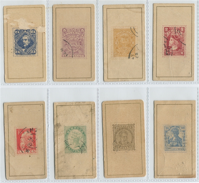 T61 Foreign Stamp Series A Lot of (8) Cards