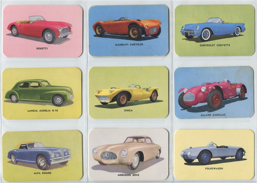 F77 Hood Ice Cream Cho-Cho Sports Cars Near Complete Set (31/42) Cards