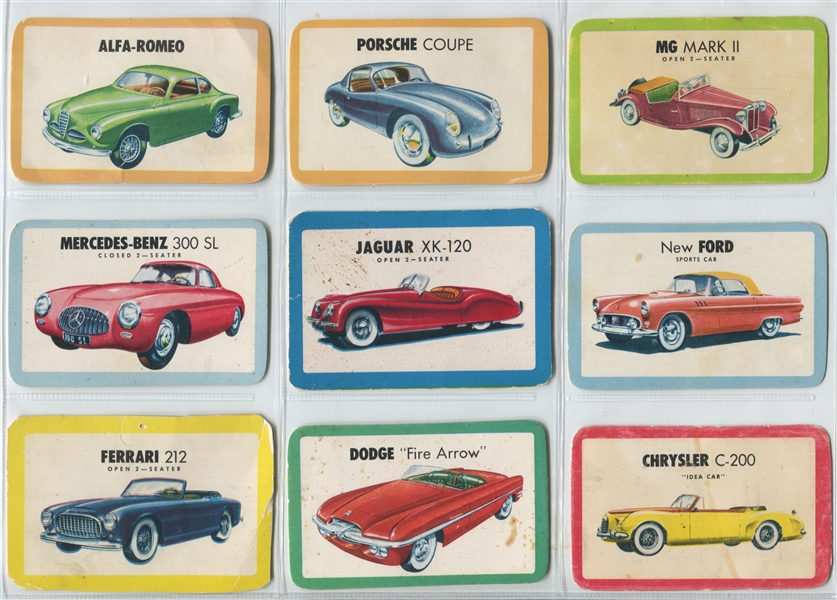 F281-5 Skinner Raisin Bran Sports Cars Near Complete Set (9/10) Cards