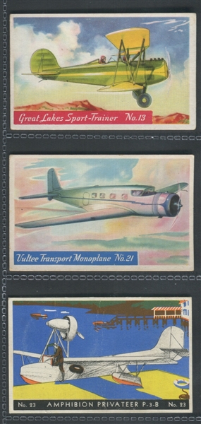 F277 Heniz Rice Flakes Aviators and Airplanes Lot of (27) Cards