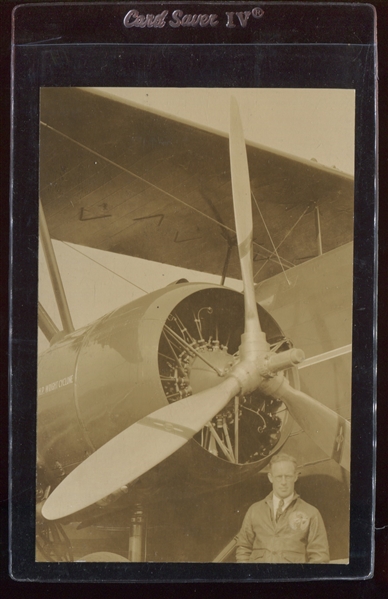Interesting Frank Hawks Aviator Postcard-Sized Photo