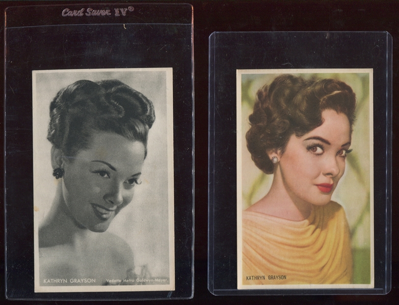 Fantastic Lot of (19) 1940's-1960's Movie Star Type Cards