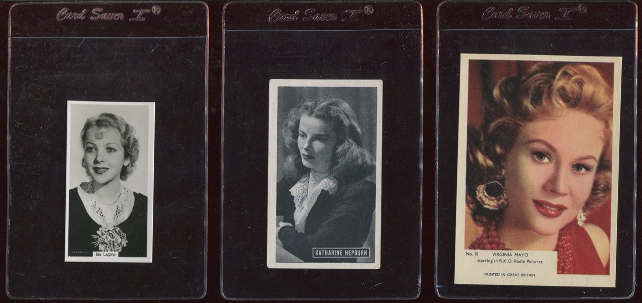 Fantastic Lot of (19) 1940's-1960's Movie Star Type Cards