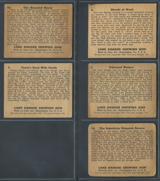 R83 Gum Inc Lone Ranger Lot of (5) Cards