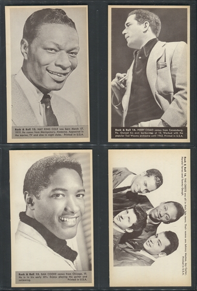 1959 Nu-Card Rock and Roll Stars Complete Set of (64) Cards