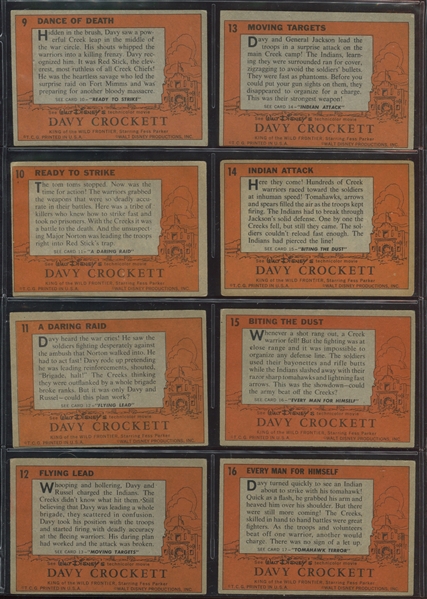 1956 Topps Davy Crockett Complete Orange-Backed Set of (80) Cards