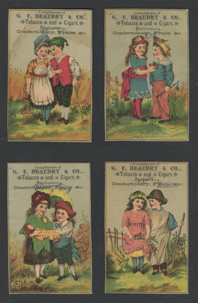 G.F. Beaudry Tobacco Trade Card lot of (6) Cards