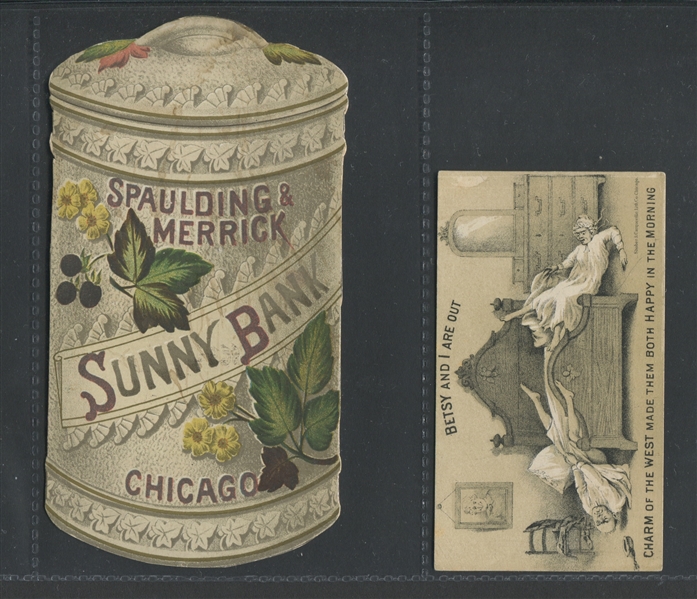 Spaulding & Merrick Tobacco Trade Cards Lot of (2) Cards