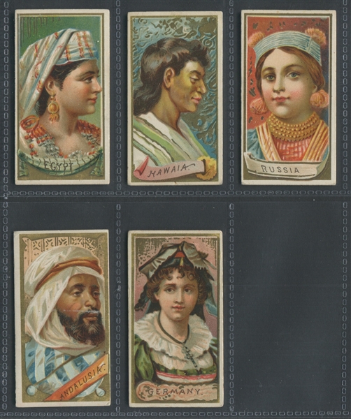 N24 Allen & Ginter Types of All Nations Lot of (5) Cards