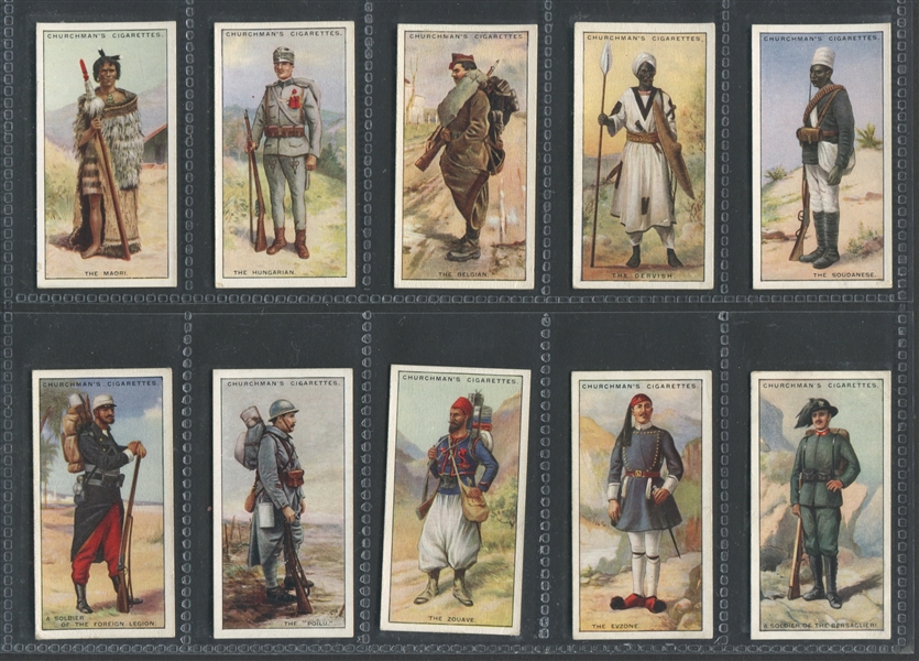 1929 Churchman Warriors of All Nations Complete Set of (25) Cards