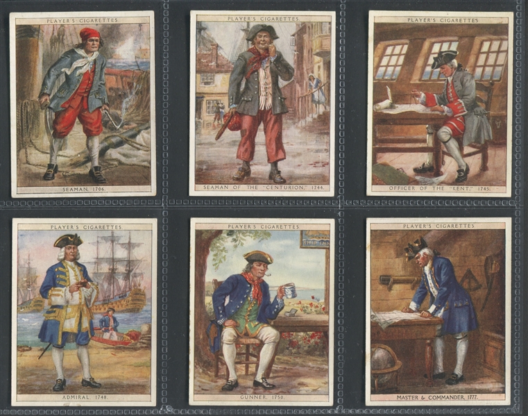 1930 John Player & Sons History of Naval Dress Complete Set of (25) Cards