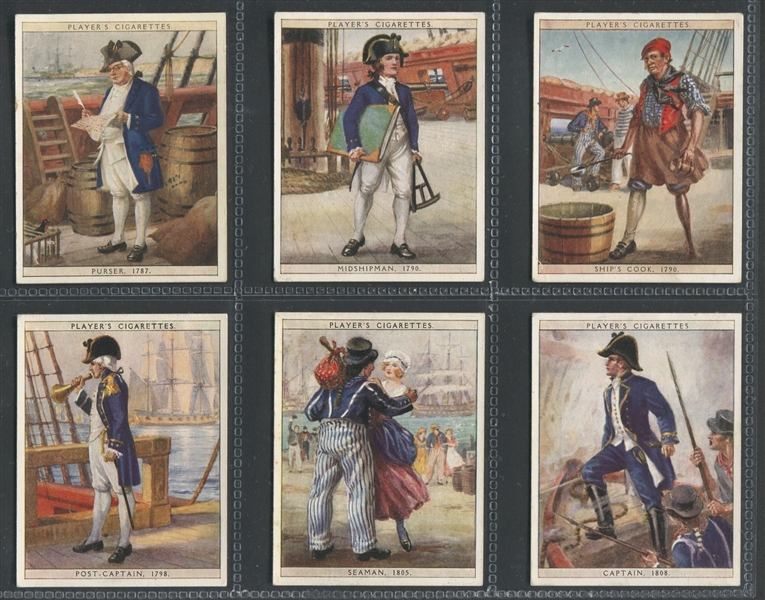 1930 John Player & Sons History of Naval Dress Complete Set of (25) Cards