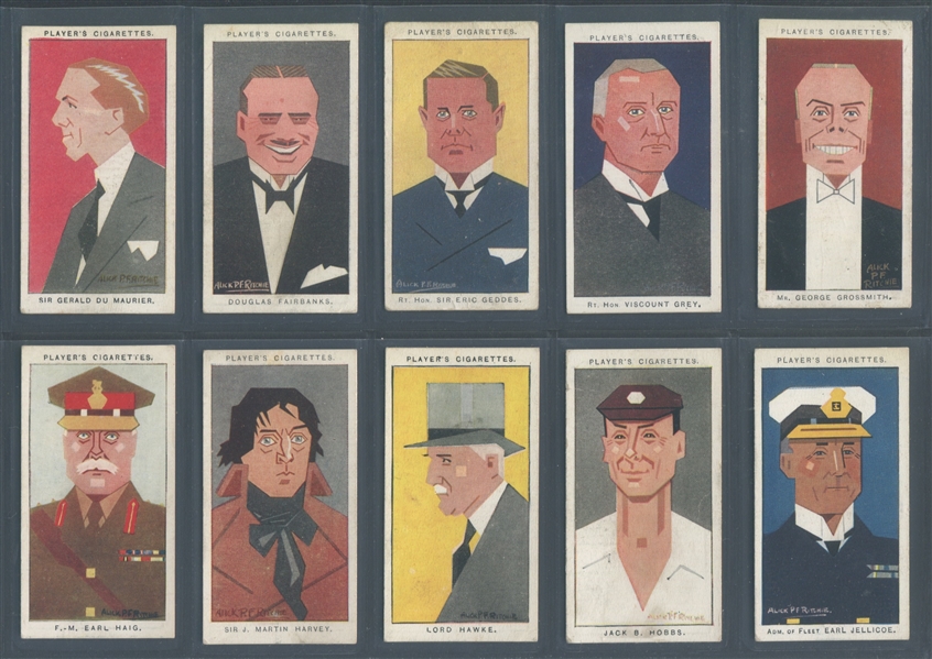 1926 John Player & Sons Straight Line Characters Complete Set of (50) Cards