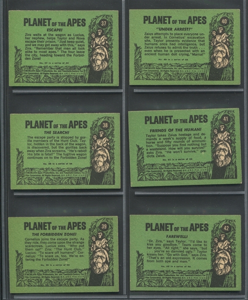 1967 AB&C Planet of the Apes Complete Set of (44) Cards