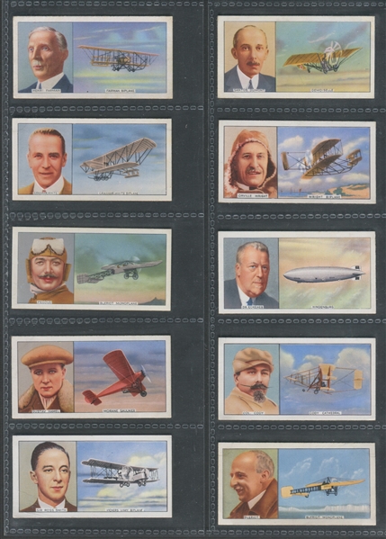 1936 Carreras Famous Airmen & Airwomen Complete Set of (50) Cards