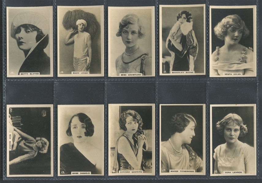 1920's/1930's Trio of Actress Complete sets with (130) Total Cards