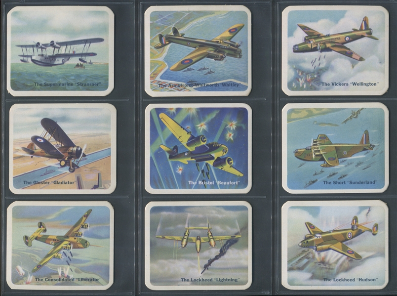 V407 Cracker Jack United Nations' Battle Planes (Series of 98) Near Complete Set (56/98)