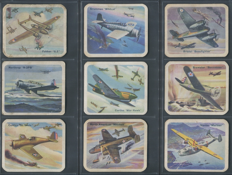 V407 Cracker Jack United Nations' Battle Planes (Series of 98) Near Complete Set (56/98)