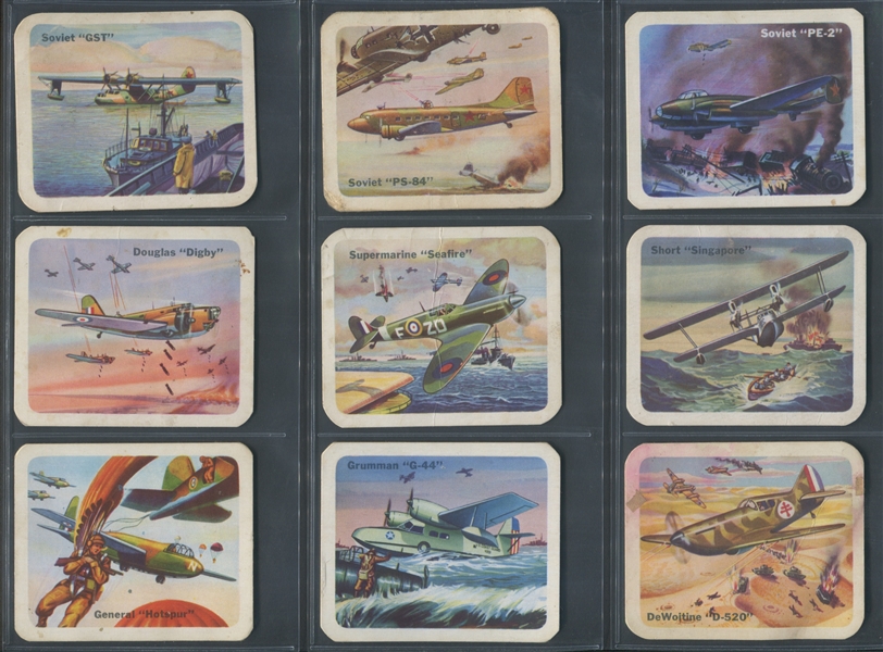 V407 Cracker Jack United Nations Battle Planes (Series of 147) Near Complete Set of (101/147) Cards