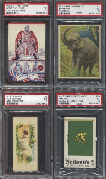 Mixed Lot of (4) Canadian Type Cards all Graded PSA5 EX