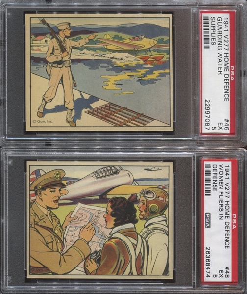 V277 O-Pee-Chee Home Defence Lot of (5) PSA-Graded Cards