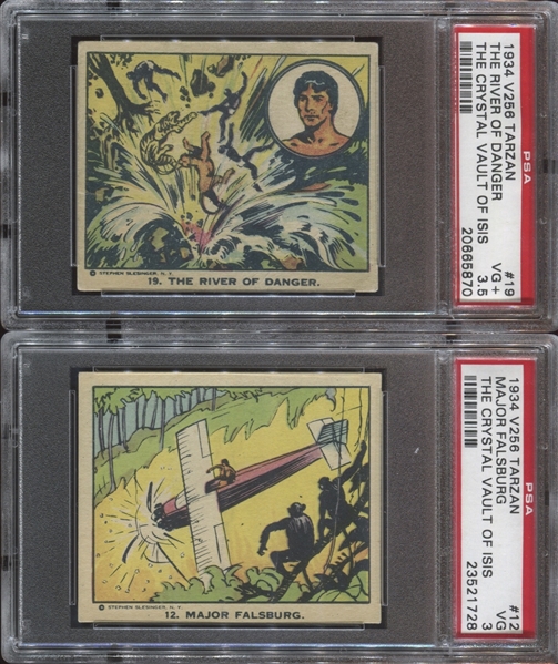 V256 Canadian Chewing Gum Tarzan and the Crystal Vault of Isis Lot of (7) PSA-Graded Cards