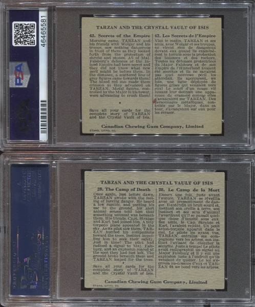V256 Canadian Chewing Gum Tarzan and the Crystal Vault of Isis Lot of (7) PSA-Graded Cards