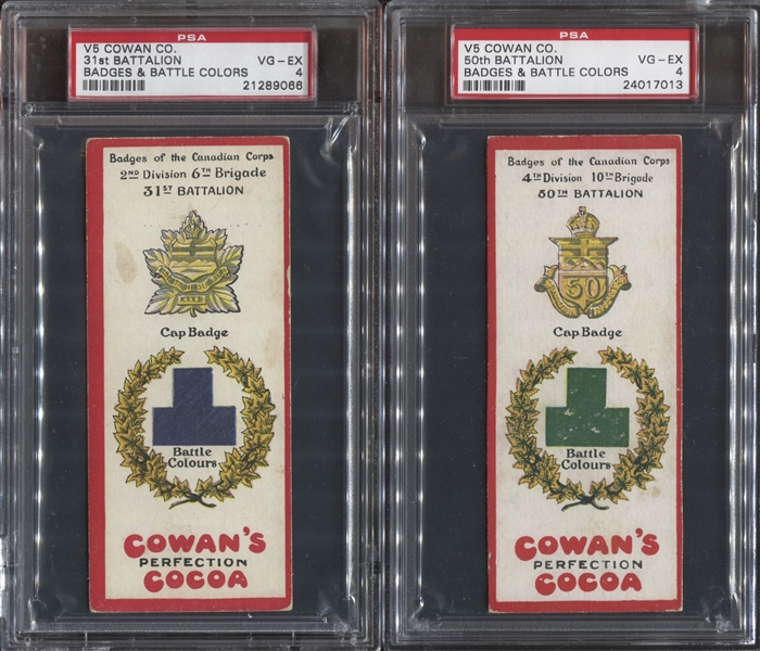Mixed Lot of (3) Cowan's Military Cards with V5 and V15 Examples