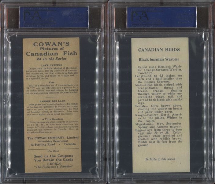 Mixed Lot of (4) Cowan's Chocolate Cards, All Graded PSA5 EX