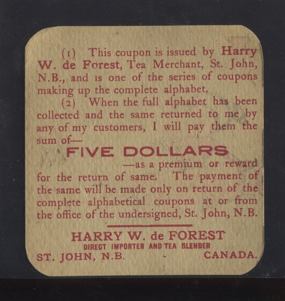 VERY RARE 1910's Harry de Forest Comic Alphabet Card