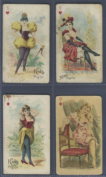 N564A Gravely & Miller, E.A. Saunders Sons Co., Saunders & Chambers, Playing Cards Lot of (13) Ace Through King