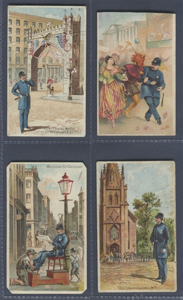 N281 Buchner American Scenes with a Policeman Lot of (10) different cards