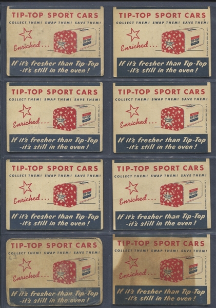 D94-5 Tip Top Bread Sports Cars Lot of (43) Cards