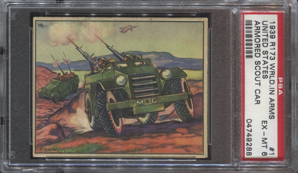 R173 Gum Inc World In Arms Lot of (8) PSA6 EX-MT Graded Cards