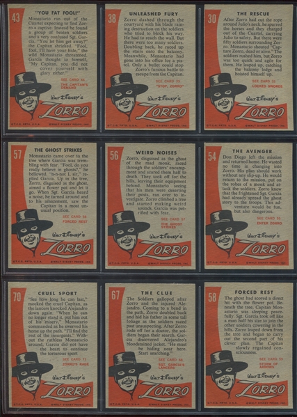 1958 Topps Walt Dizney Zorro Lot of (33) Nice Cards