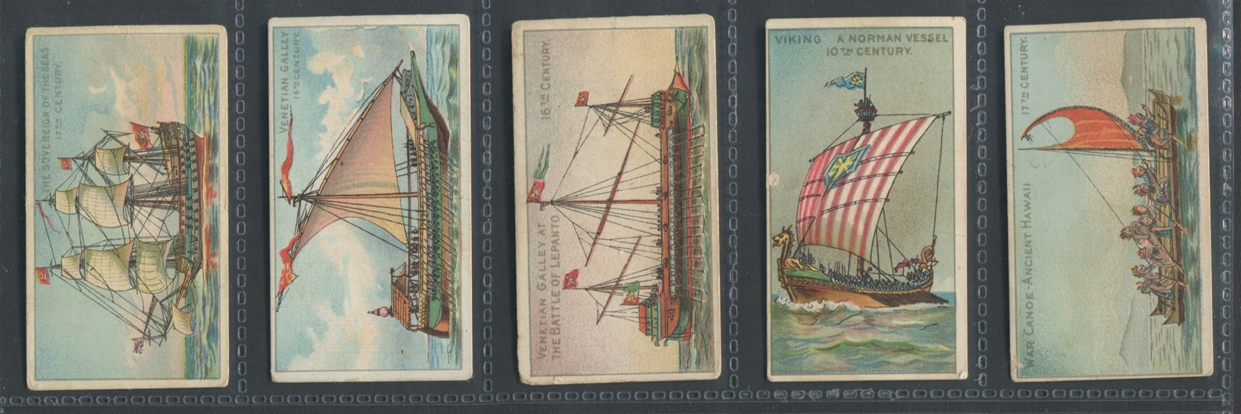 T418-1 American Tobacco Company Old and Ancient Ships Complete Set of (25) Cards