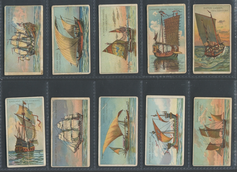 T418-2 American Tobacco Company Old and Ancient Ships Complete Set of (25) Cards - TOUGH Second Series