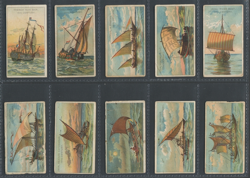 T418-2 American Tobacco Company Old and Ancient Ships Complete Set of (25) Cards - TOUGH Second Series