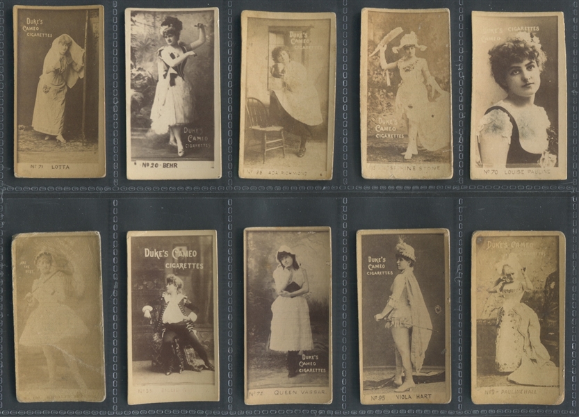 N145-3 Duke's Cameo Cigarettes Actresses Lot of (36) Cards