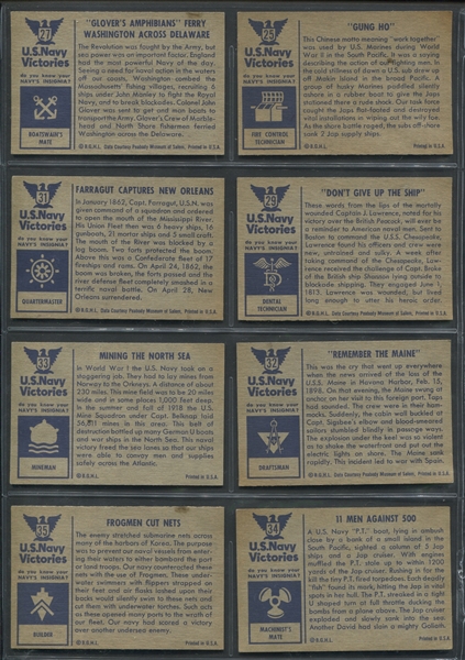 1954 Bowman U.S. Naval Victories (28) Card Lot