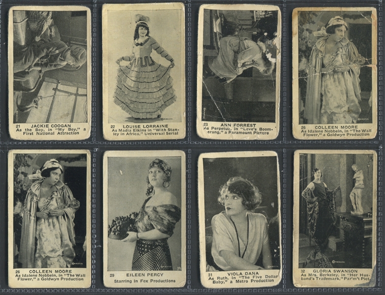 V63 Neilson's Movie Actors and Actresses Lot of (89) Cards