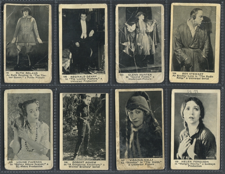 V63 Neilson's Movie Actors and Actresses Lot of (89) Cards