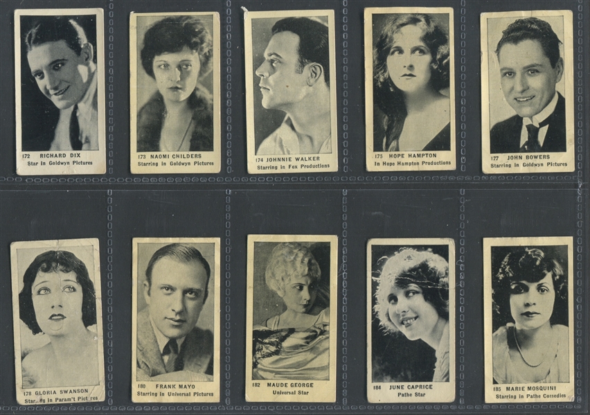 C142 Tobacco Products Company (Canada) Movie Stars Lot of (70) Cards