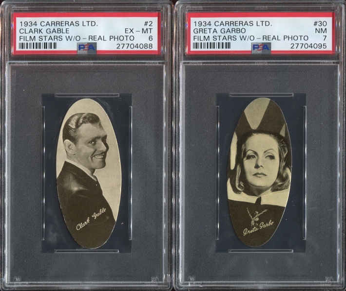 1934 Carreras Ltd Film Stars Lot of (4) PSA-Graded Cards