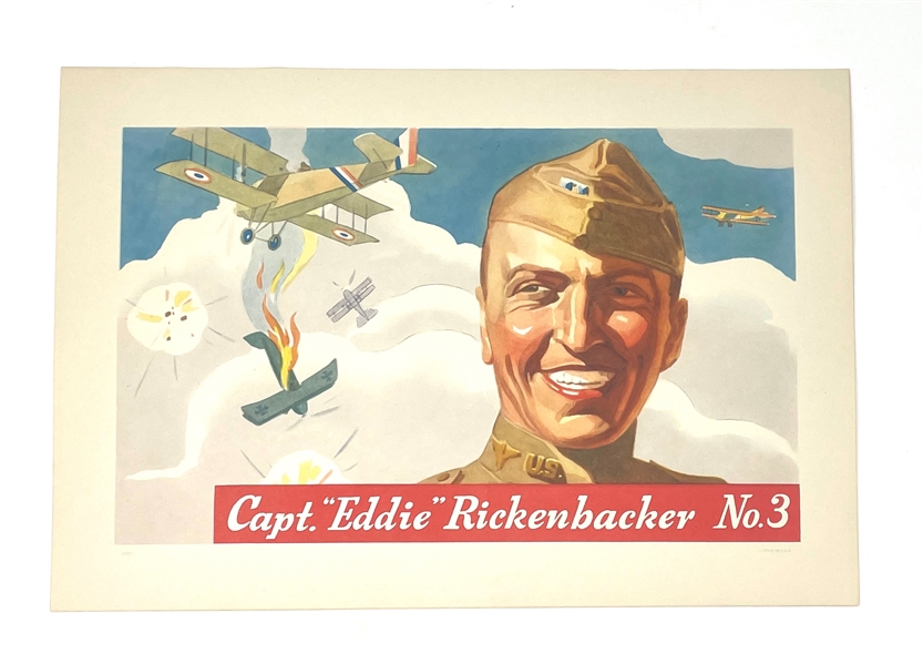 F277-5 Heinz Rice Flakes Cereal Famous Aviators Premium #3 Eddie Rickenbacker
