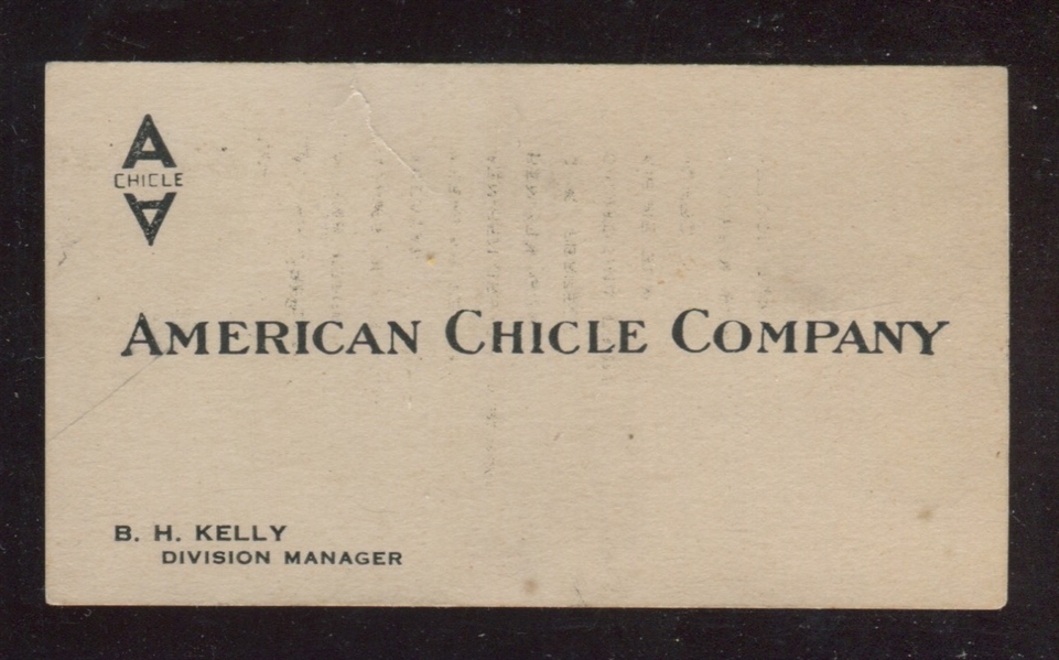 Interesting American Chicle Company Business Card