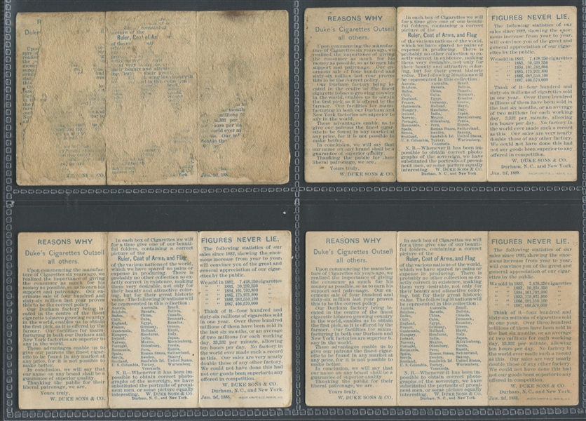 N126B Duke Tobacco Rulers, Flags, Arms Of All Nations: Cards, Folders Lot of (34)