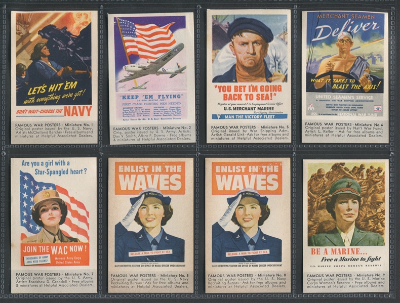 U037 Associated Oil Company Famous War Posters Lot of (38) Cards