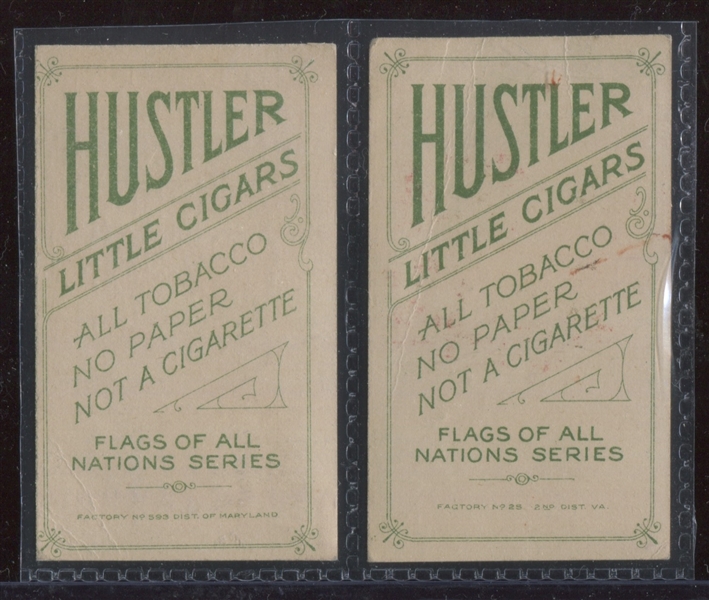 T59 Flags of All Nations Hustler Little Cigars Pair of TOUGH Cards