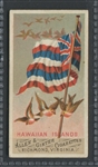 N9 Allen & Ginter Flags of All Nations Hawaiian Islands No "S" TOUGH Type